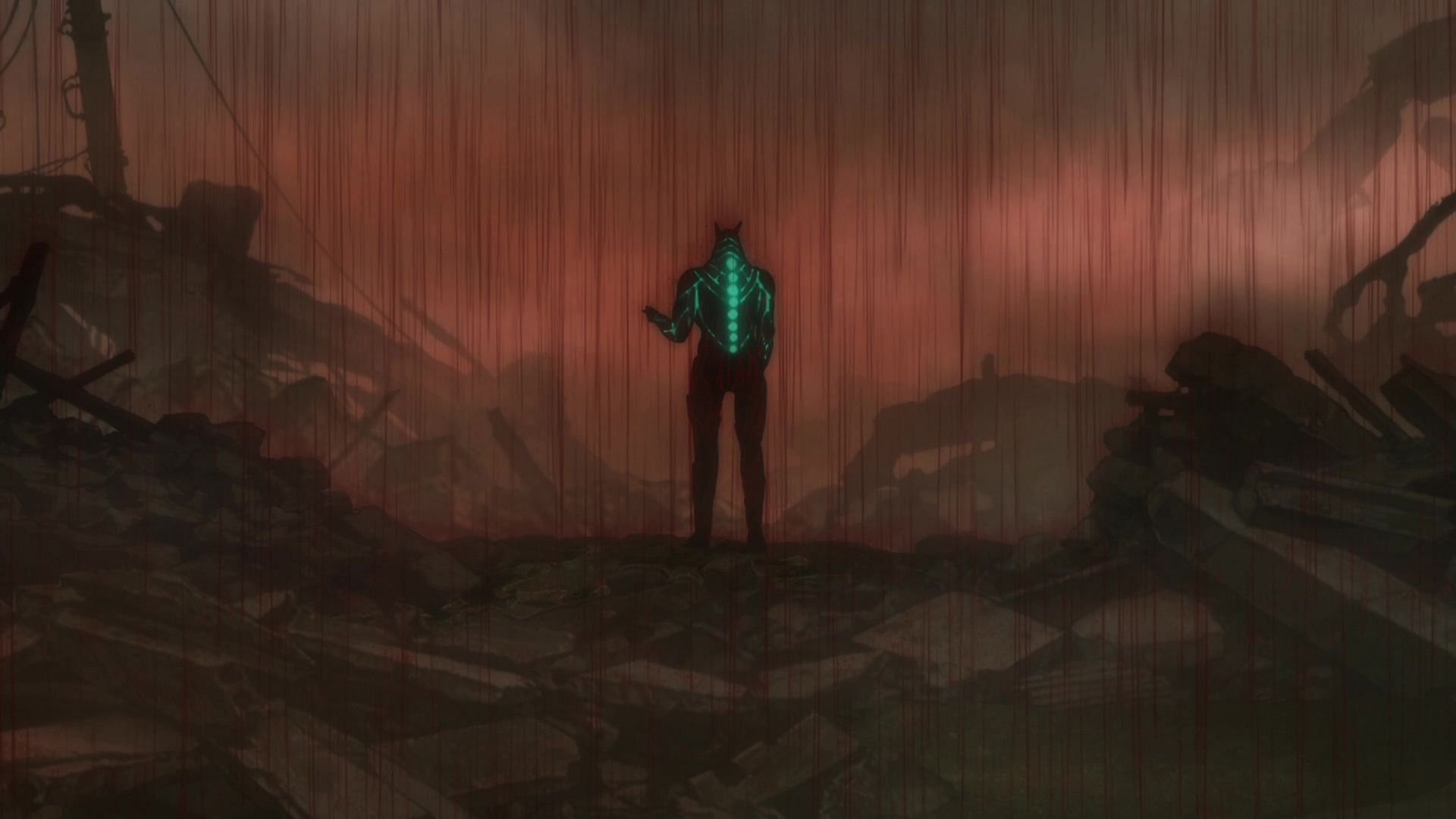 Kafka Hibino (Monster form) in Kaiju No. 8 (Image via Production I.G.)